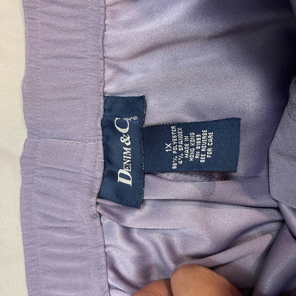Denim&Co Soft Purple Trousers